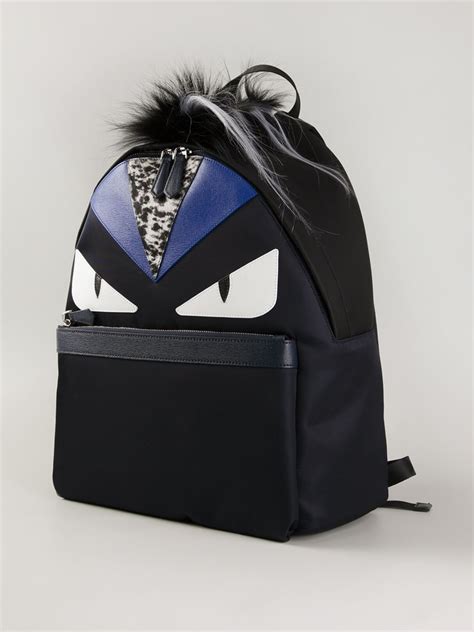 fendi bugs backpack monster blue|fendi monster backpack men.